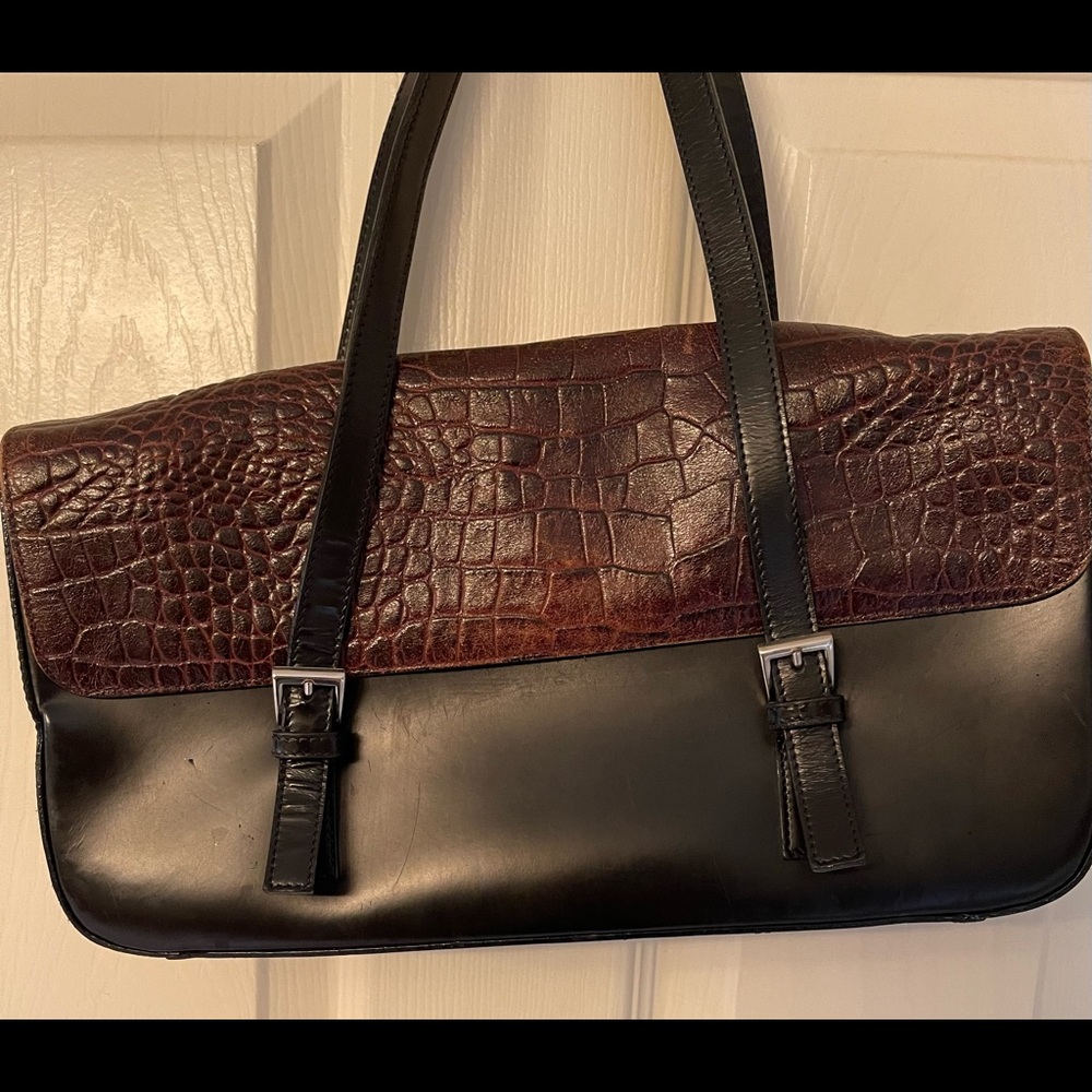 Claudia leather top handle bag